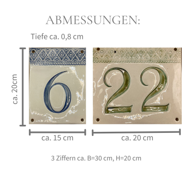 Abmessungen des Haustürschilds